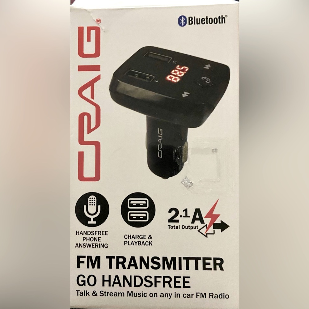 Black Bluetooth FM Transmitter
